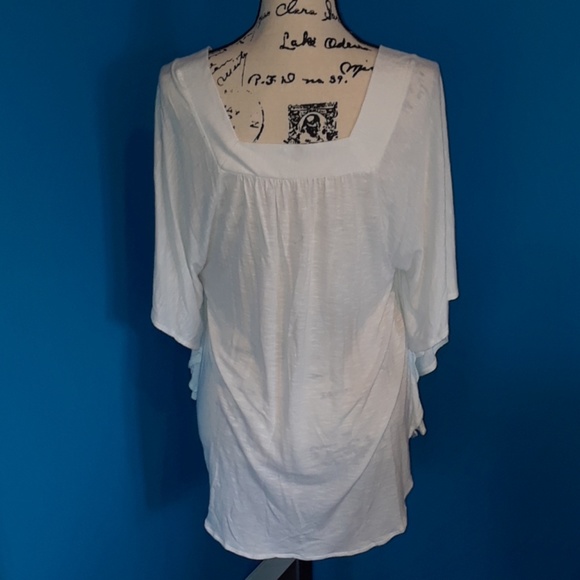 INC International Concepts White Sequin Dolman Top - Picture 6 of 8